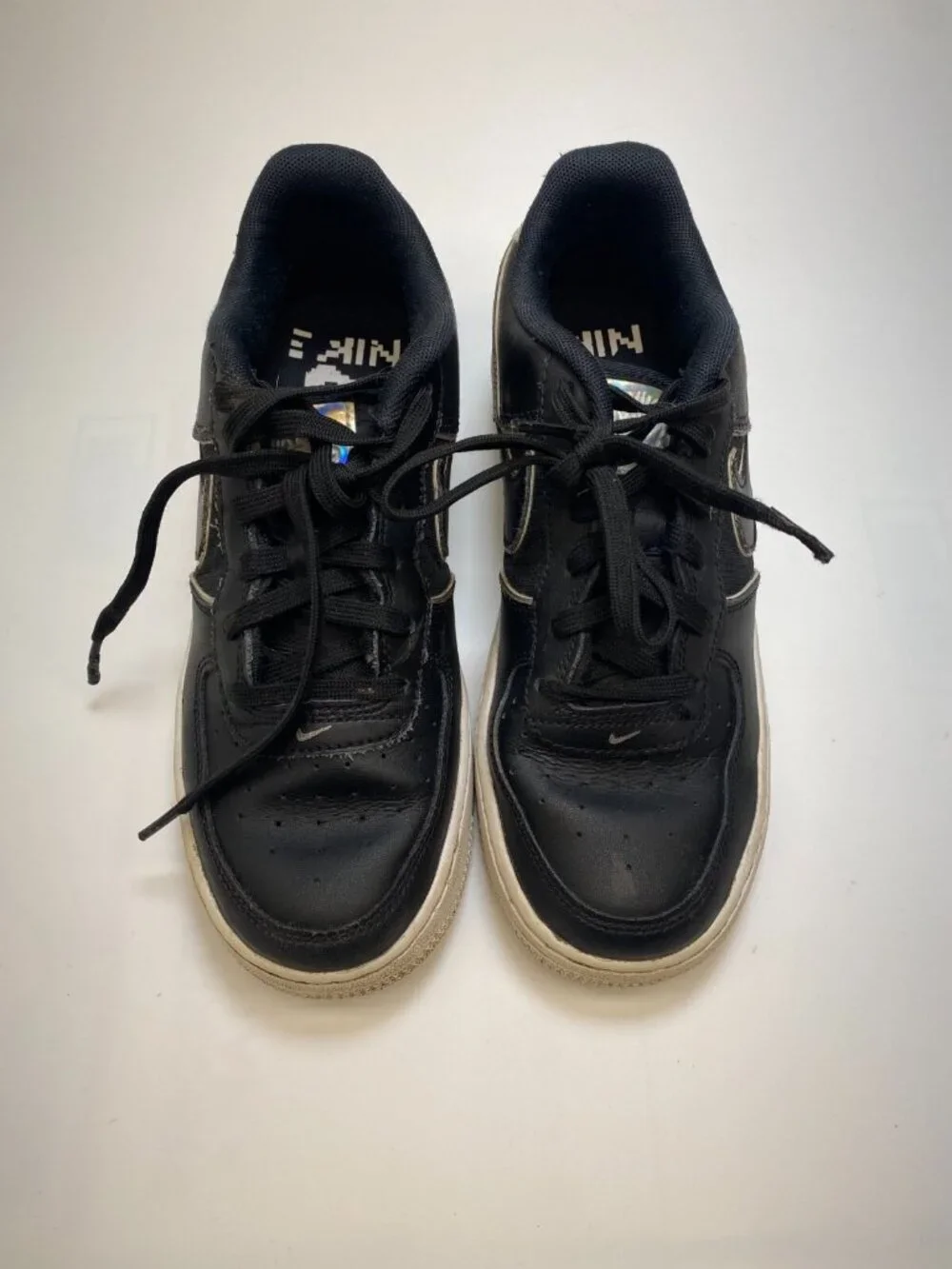 Nike Air Force 1 07 LV8 4 Black Iridescent Sz 6Y